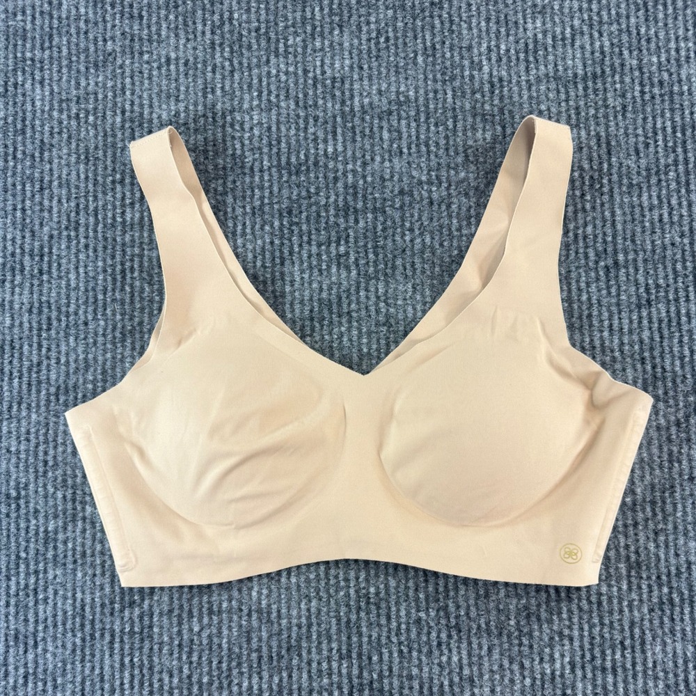 Honeylove Crossover Bra Wireless Seamless Nude Beige LWBRO101 Womens Size M